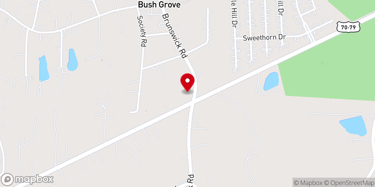 Map showing location of Brunswick Road Church of Christ