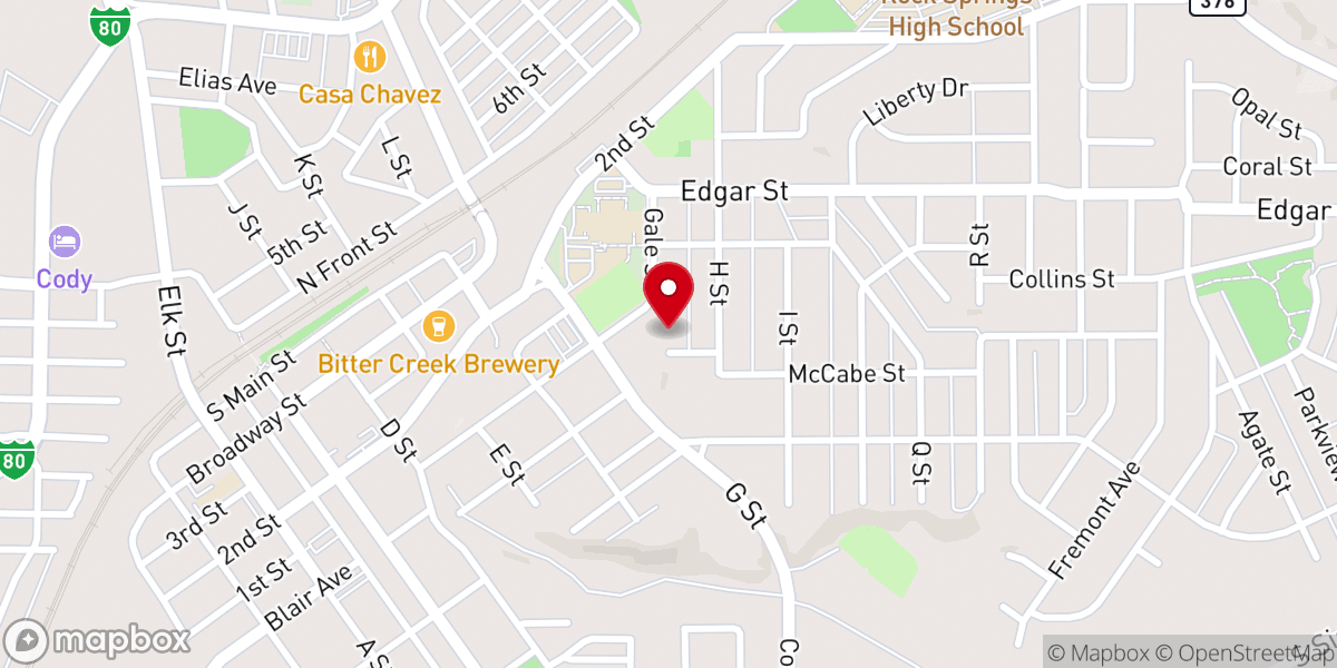 Map showing location of Home rock springs