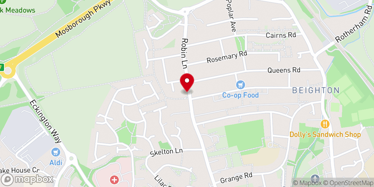 Map showing location of Crystal Peaks Church