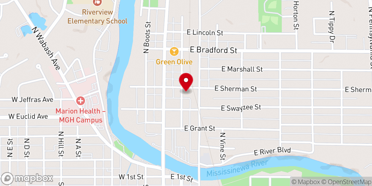 Map showing location of BORN Church