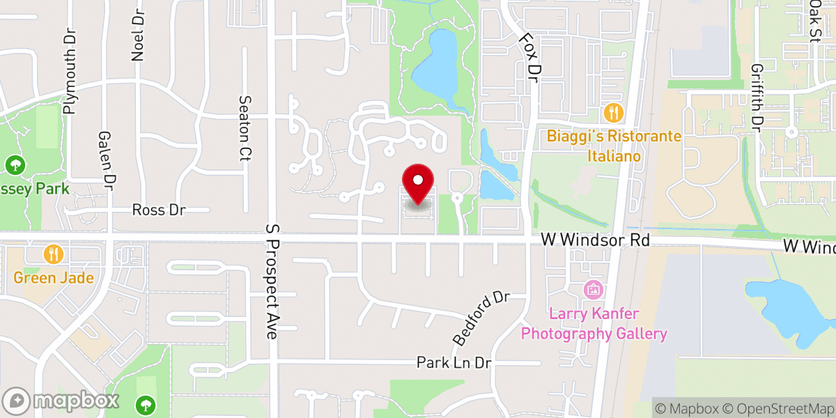 Map showing location of Champaign Illinois Stake