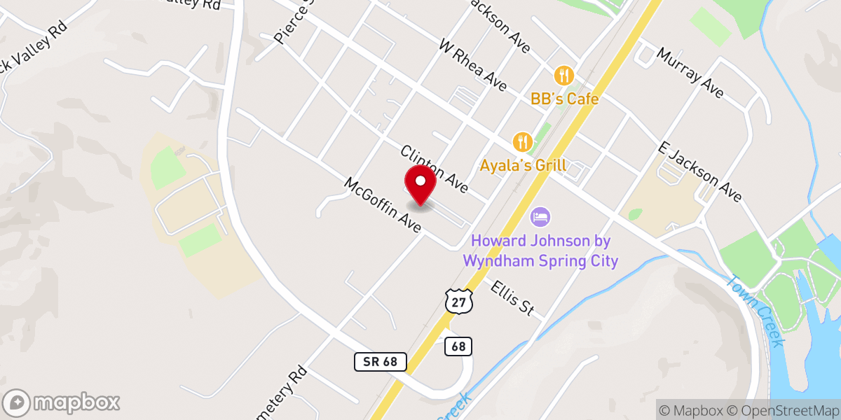 Map showing location of Spring City Plaza