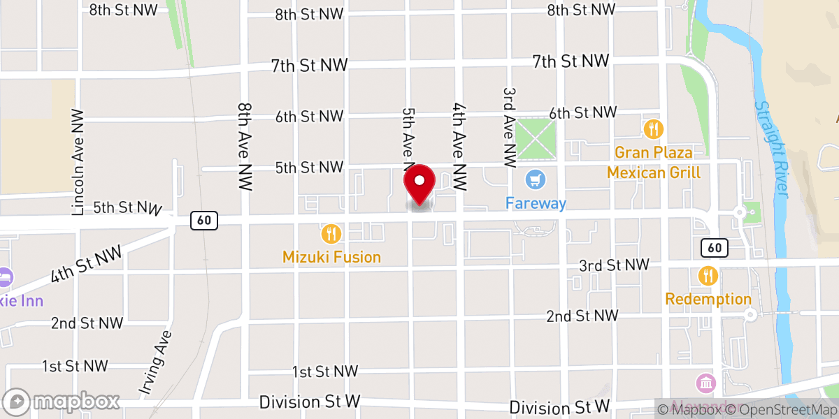Map showing location of Community Resource Bank