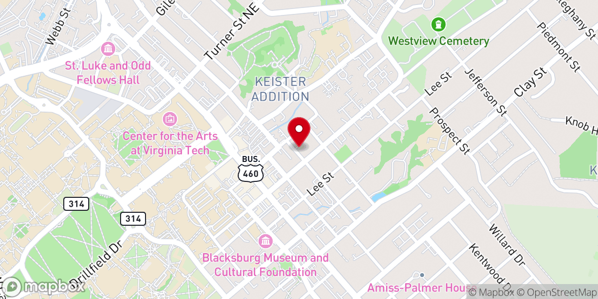 Map showing location of St. Paul AME Church