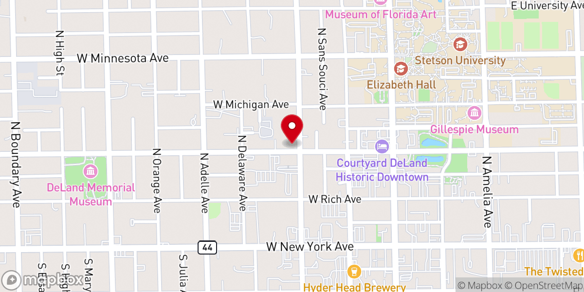 Map showing location of St Barnabas Episcopal Church