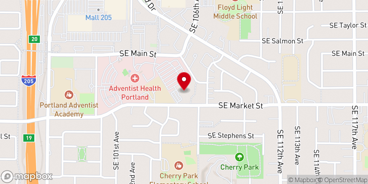 Map showing location of Sunnyside Seventh-day Adventist Church