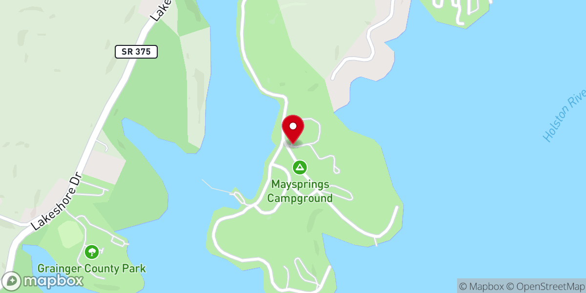 Map showing location of Greenlee of May Springs