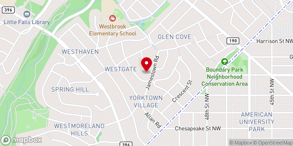 Map showing location of Calvary Apostolic Church