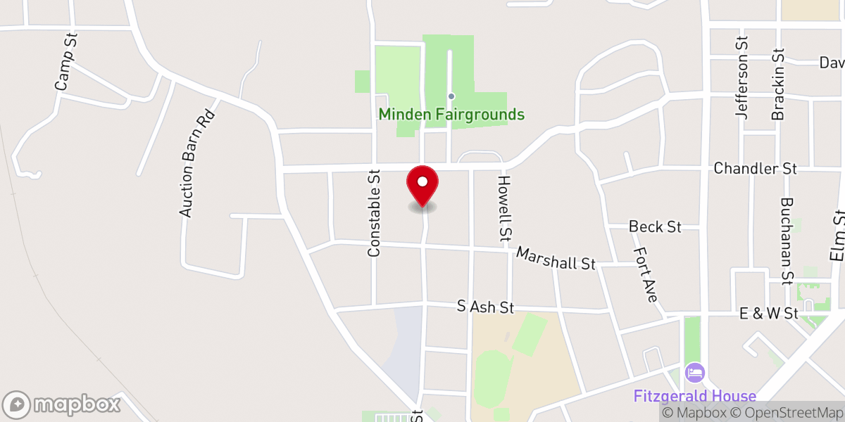 Map showing location of First Pentecostal Church Sign