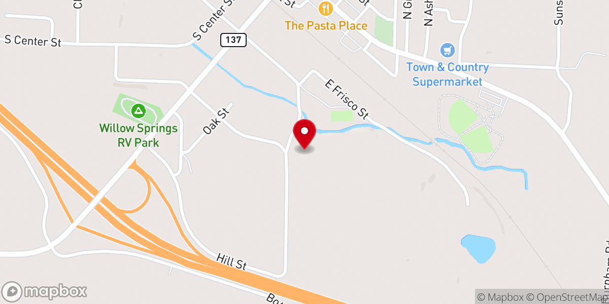 Map showing location of Hilltop Holiness Church
