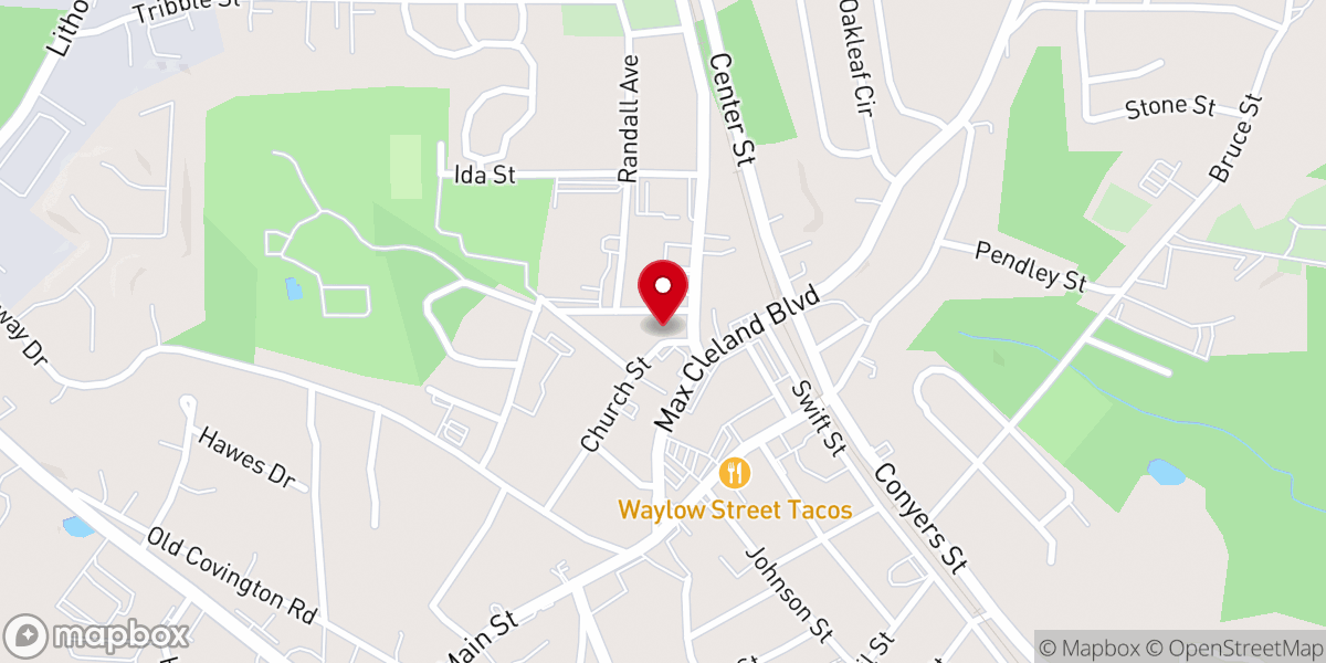 Map showing location of Lithonia First UMC