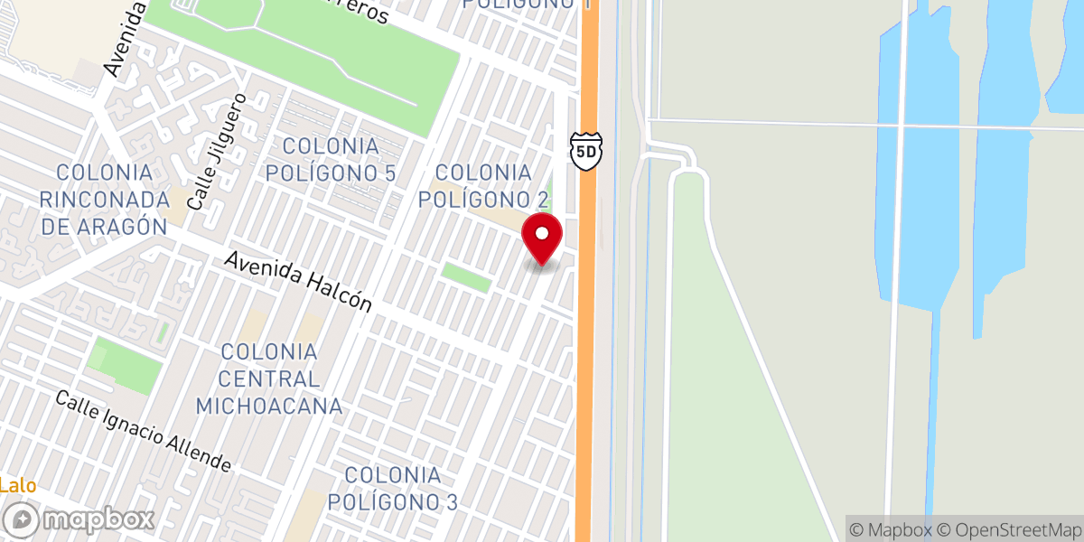 Map showing location of Iglesia Cristiana Bautista Jesus Unica Esperanza