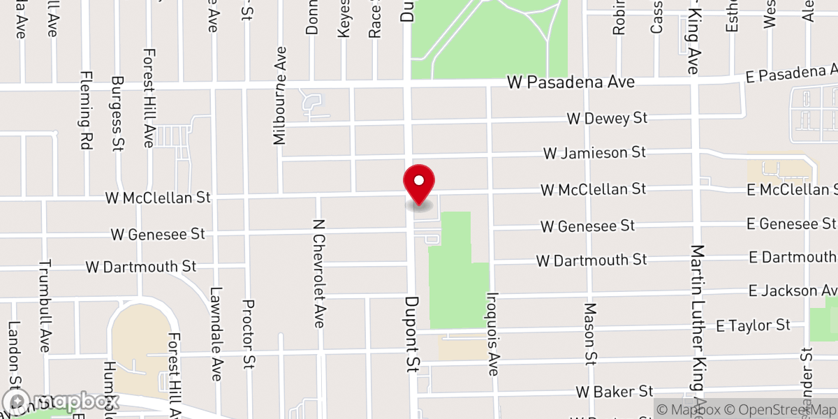 Map showing location of Saint Mark Missionary Baptist Church