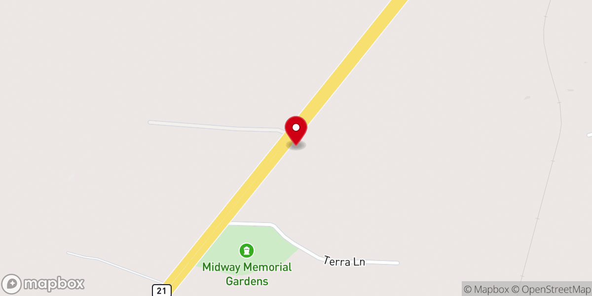 Map showing location of Central Baptist Association