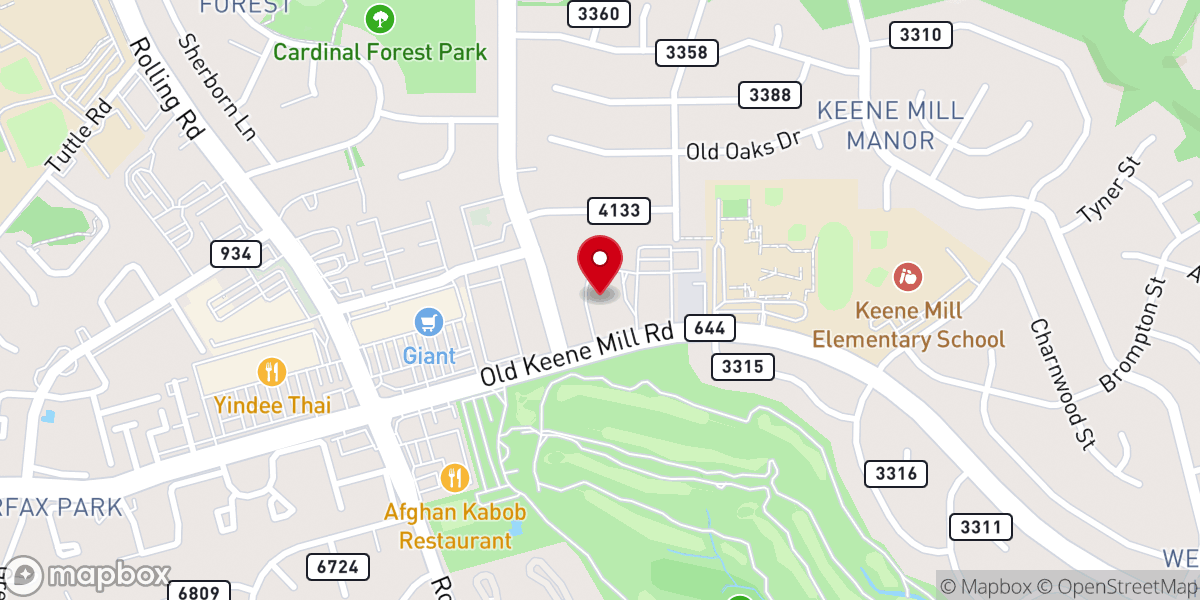 Map showing location of Westwood Baptist Church