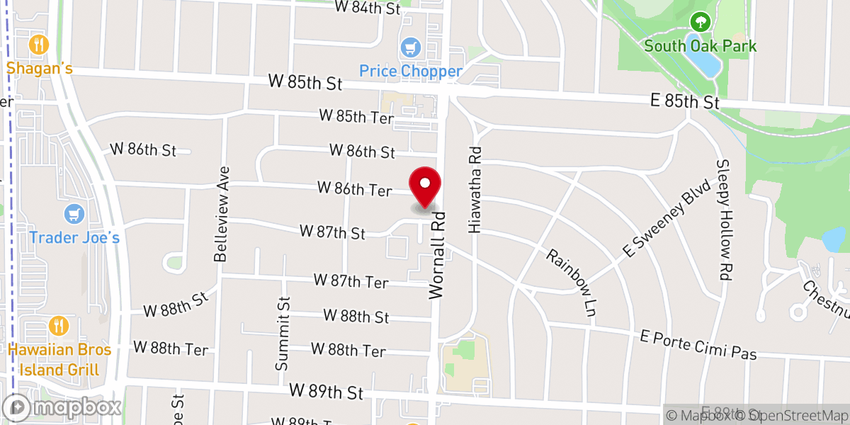 Map showing location of First Bible Presbyterian Church
