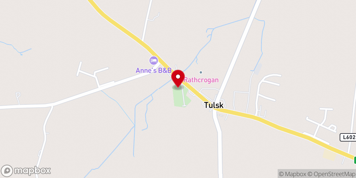 Map showing location of Tulsk Dominican Abbey