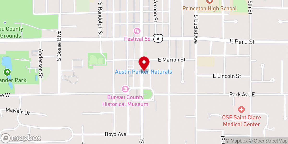 Map showing location of Spoons and Forks