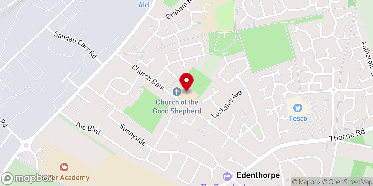 Map showing location of Church of the Good Shepherd