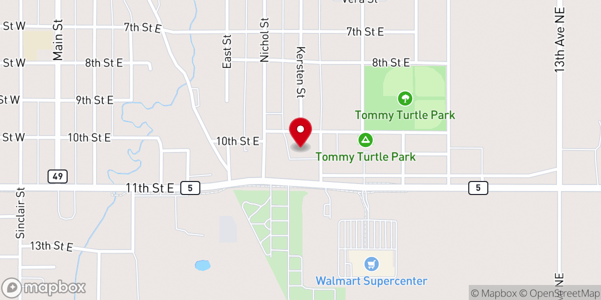Map showing location of Our Savior Lutheran Church, LC-MS