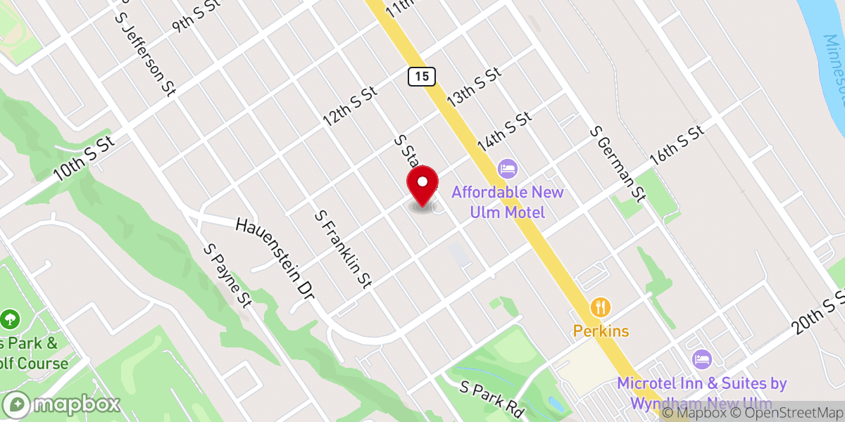 Map showing location of Our Savior's Lutheran Church