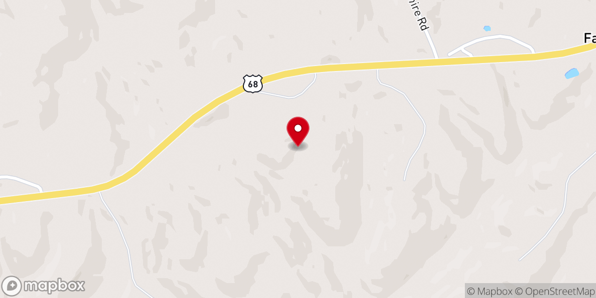 Map showing location of Mount Pisgah Baptist Church