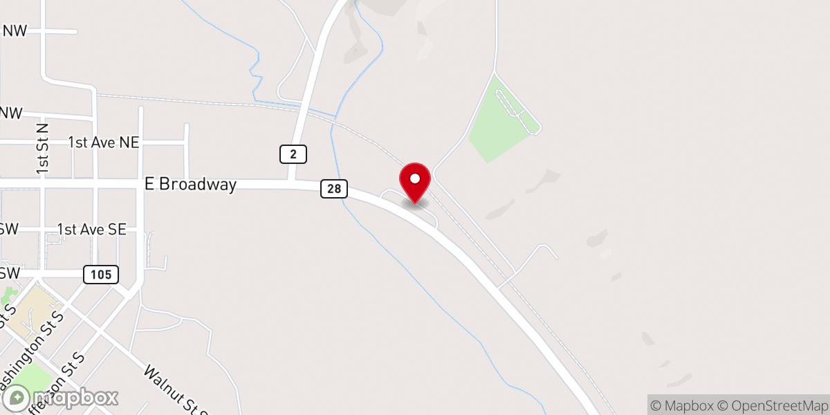 Map showing location of Browns Valley Man Historical Marker