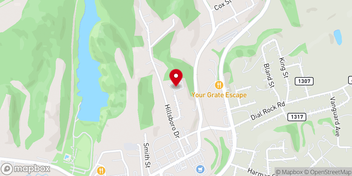 Map showing location of Tazewell Family Worship Center