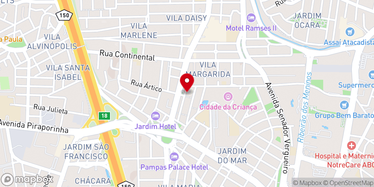 Map showing location of Igreja C3 São Bernardo