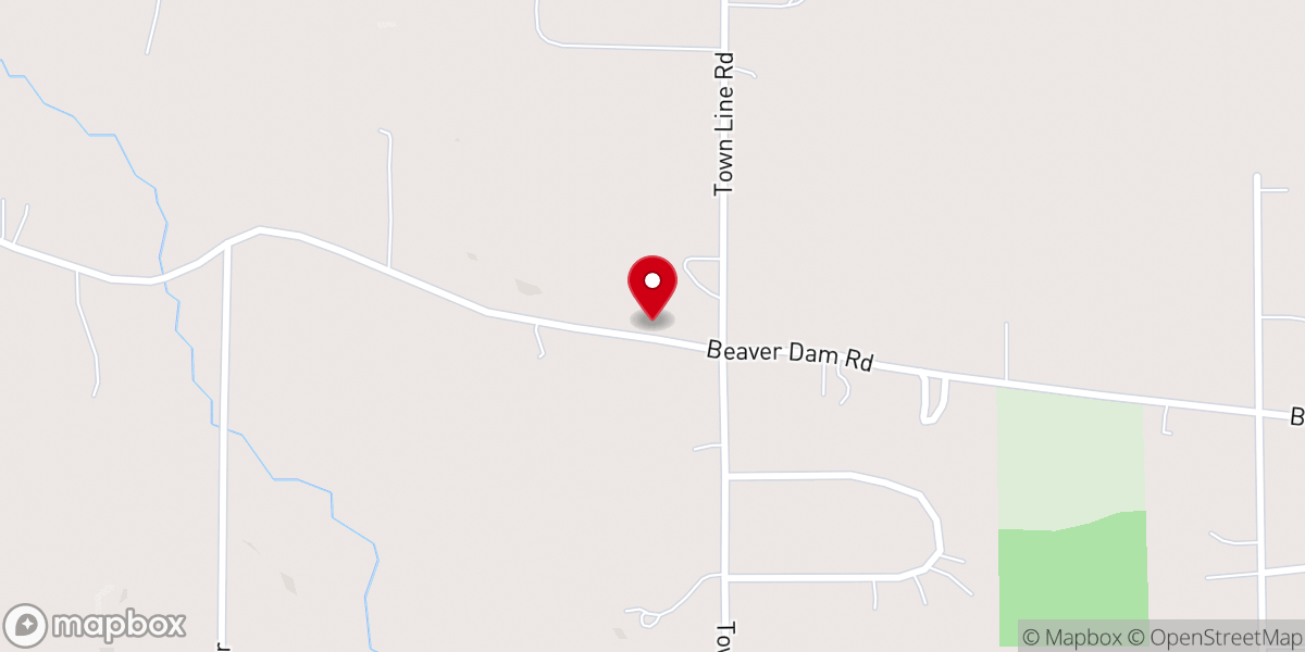 Map showing location of St. Peter's Lutheran Church