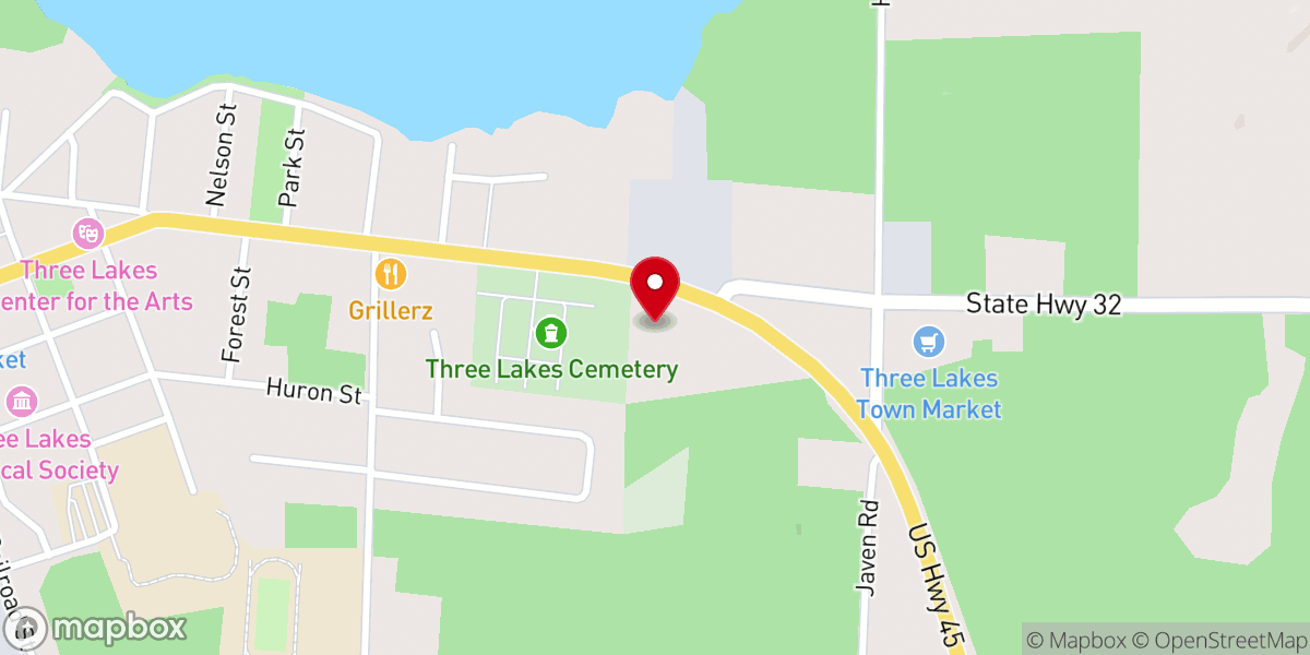 Map showing location of Faith Lutheran Church