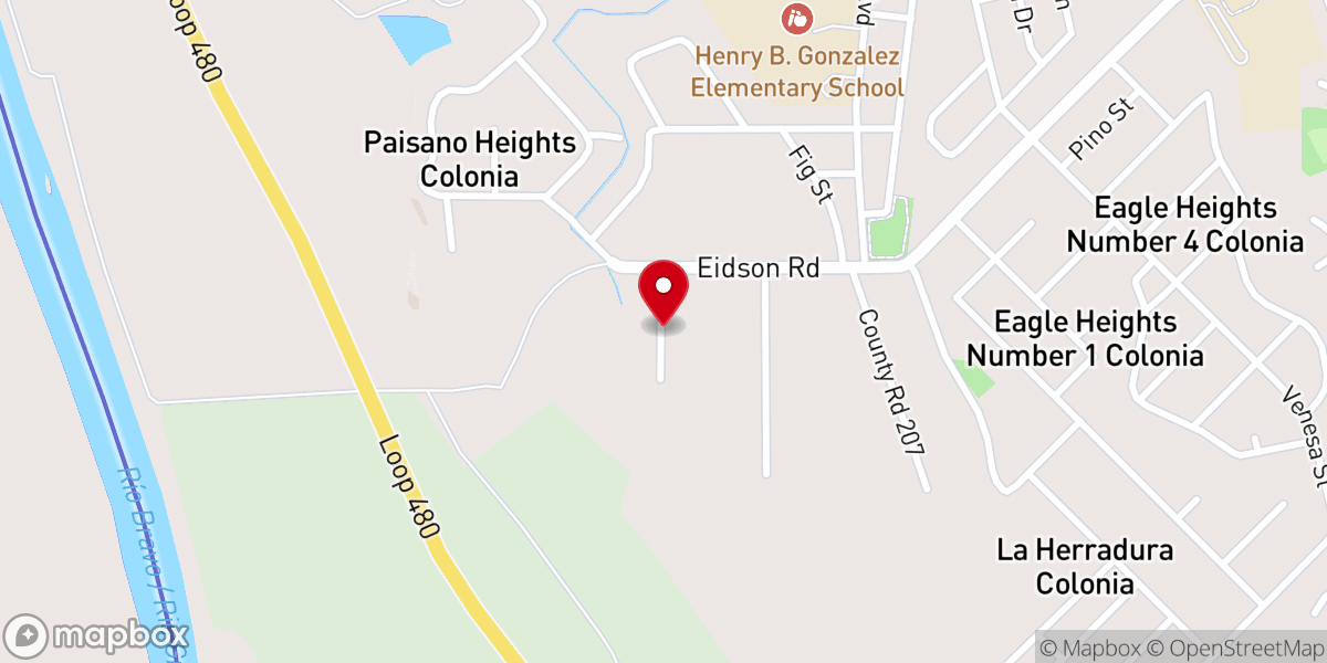 Map showing location of Vida Nueva Ministries