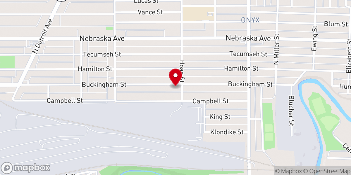 Map showing location of Blessed Hope Baptist Temple
