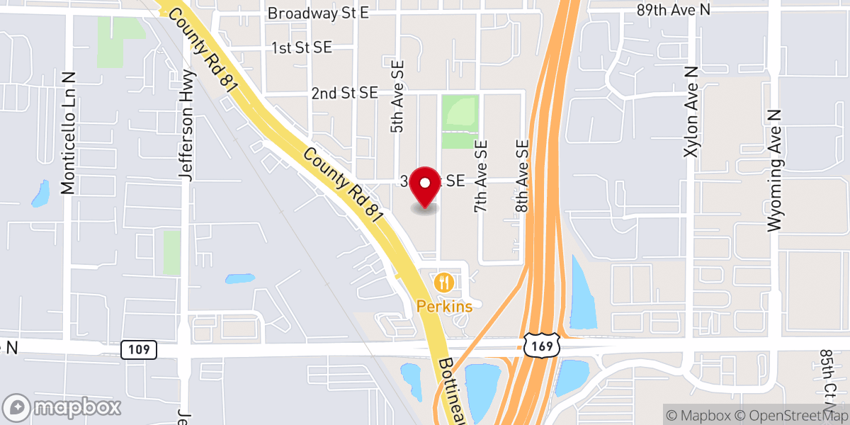 Map showing location of Riverway Church Operations Center