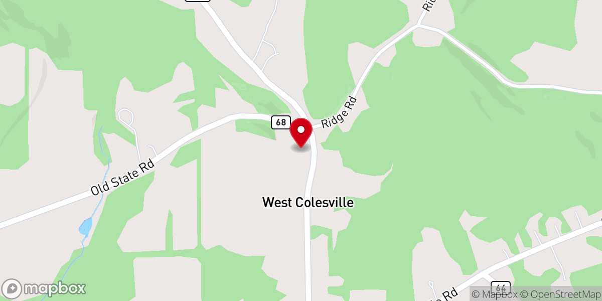 Map showing location of West Colesville Baptist Church