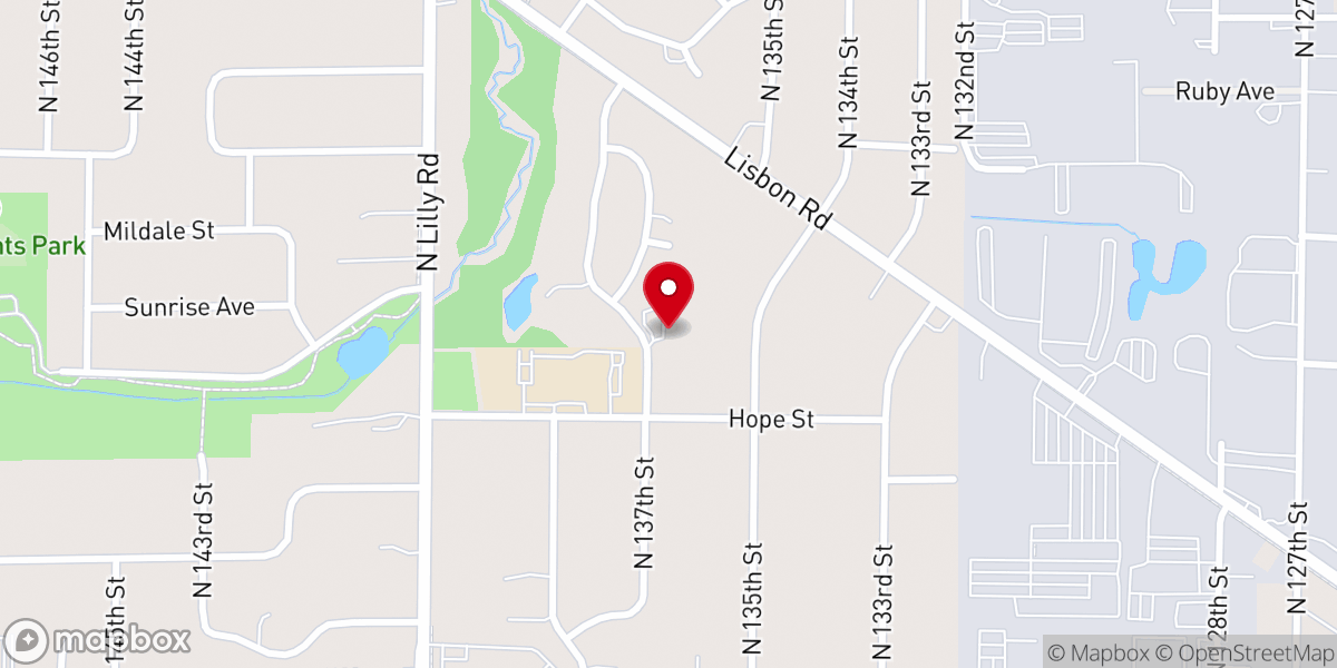 Map showing location of Immanuel Church - Brookfield