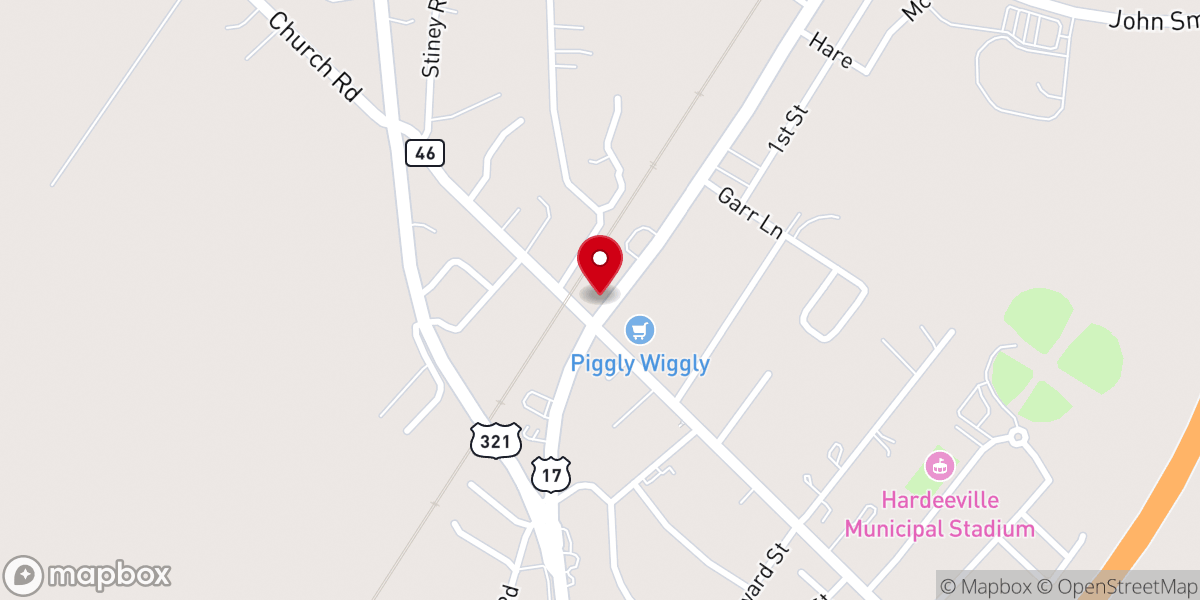Map showing location of We Care For You Ministry