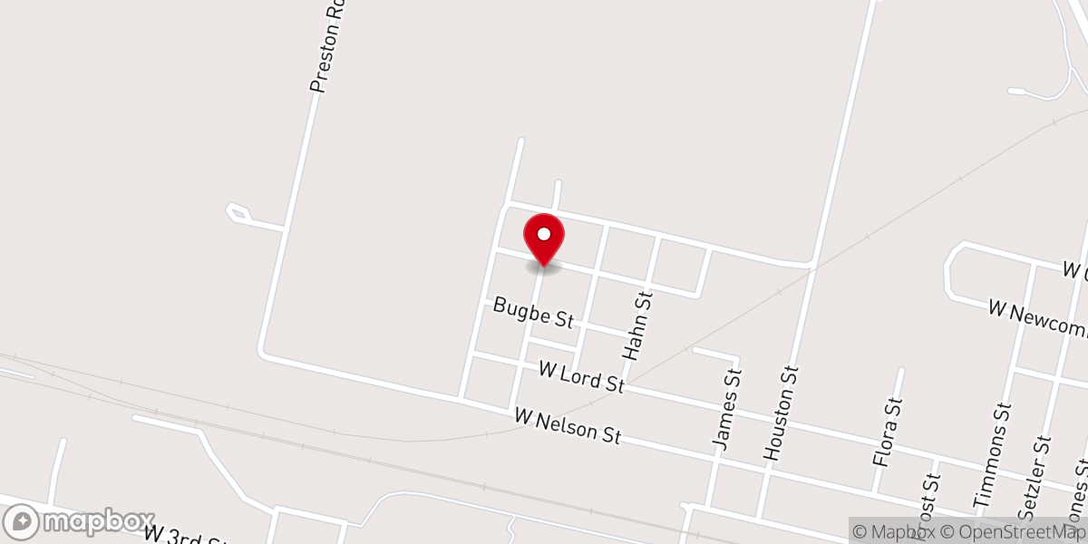 Map showing location of Patterson Street Church of Christ