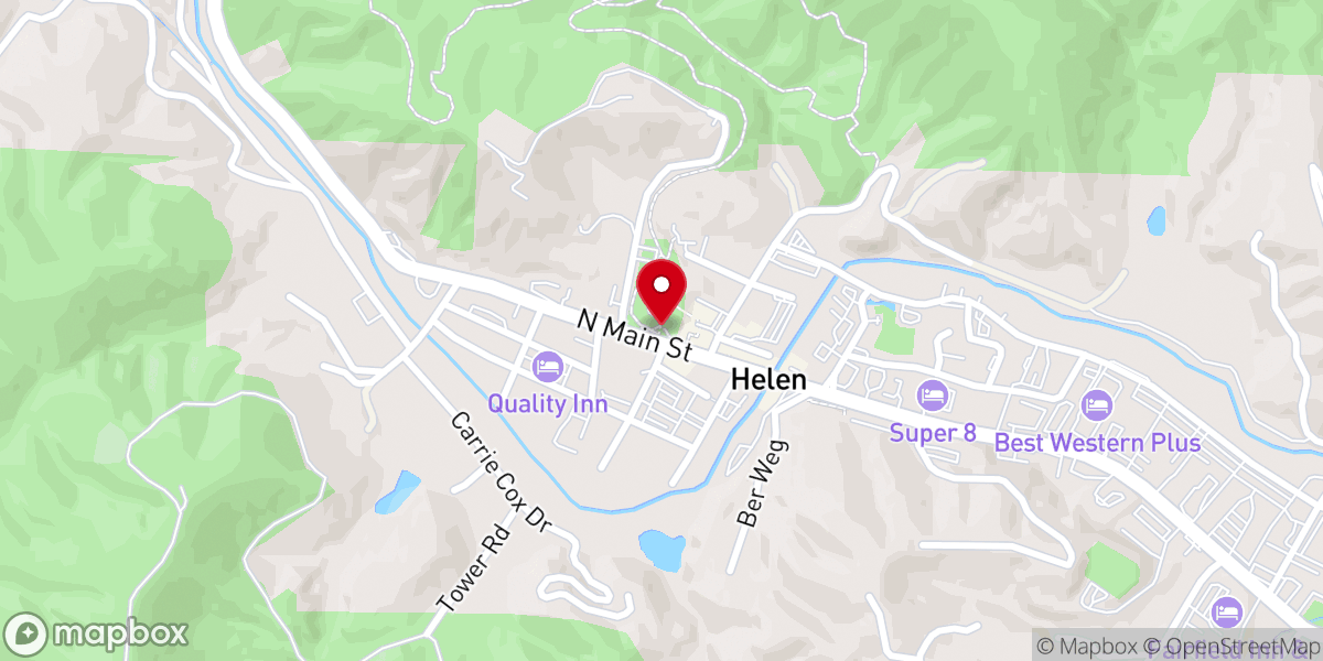 Map showing location of Helen Georgia Weddings