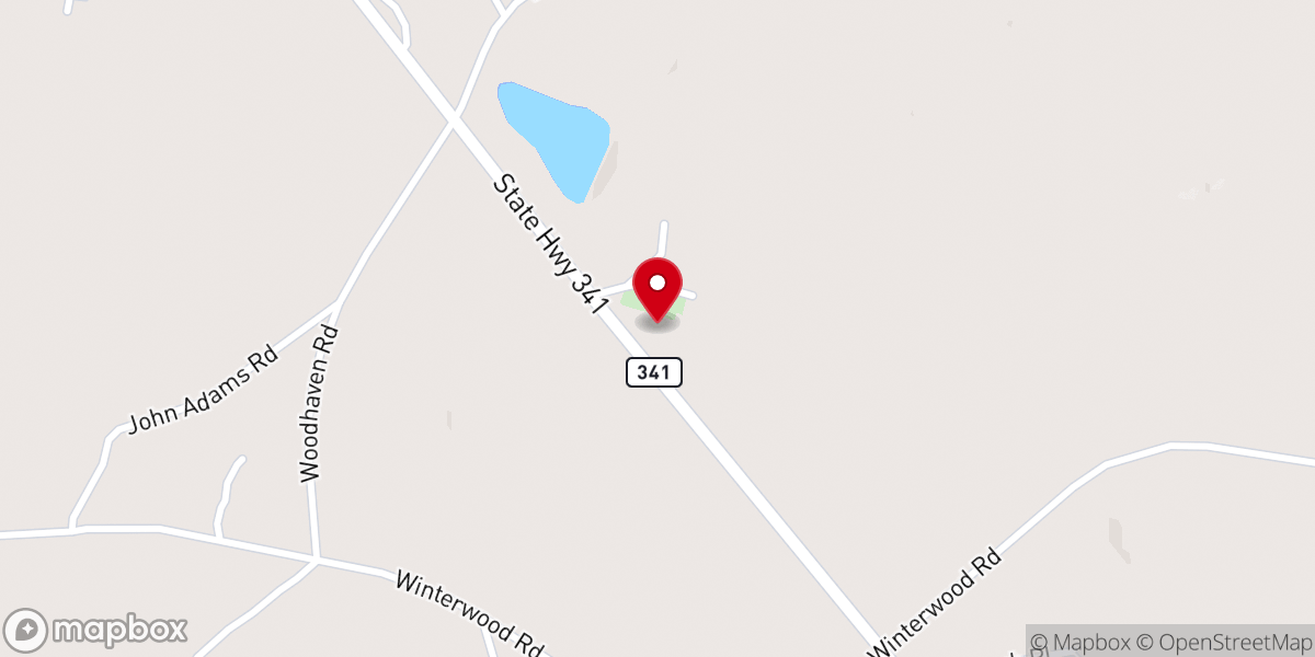 Map showing location of Sand Hill Church