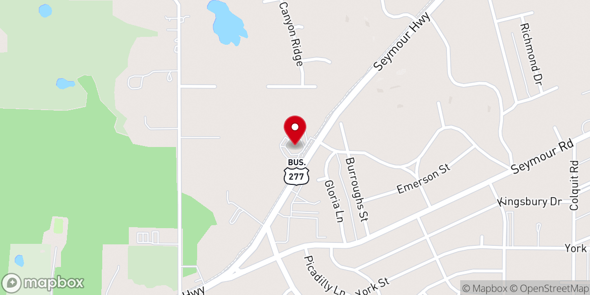Map showing location of Life Church Wichita Falls