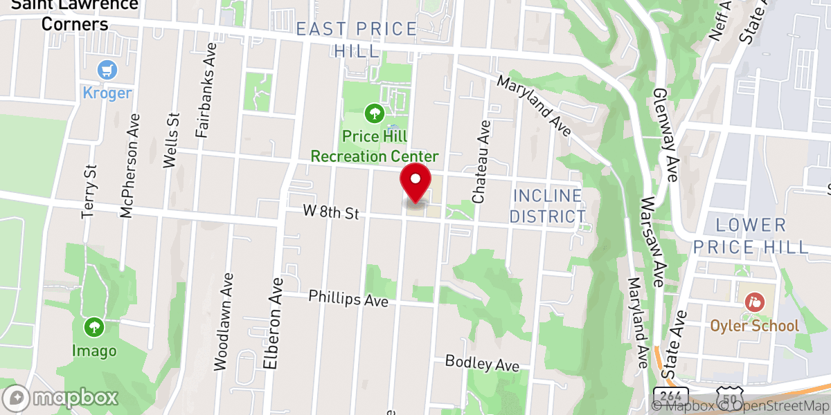 Map showing location of Holy Family Catholic Church