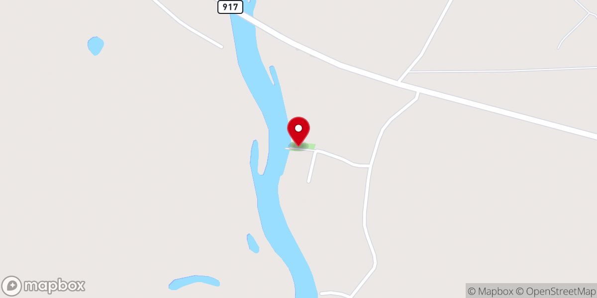 Map showing location of Sandy Bluff Landing