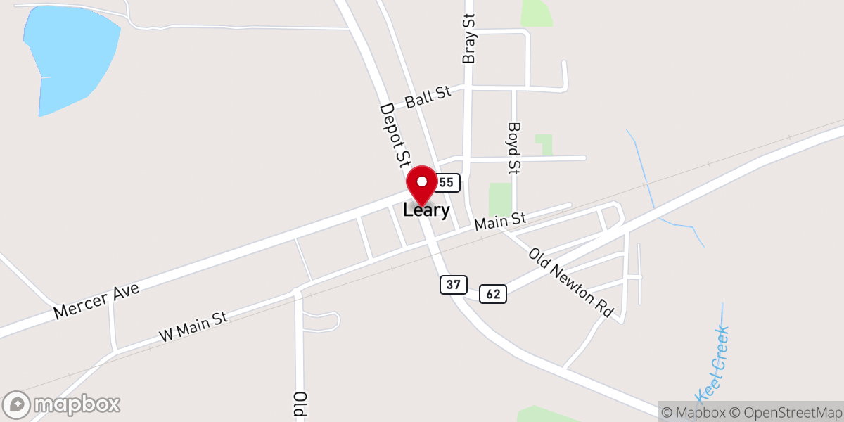 Map showing location of Bethel church
