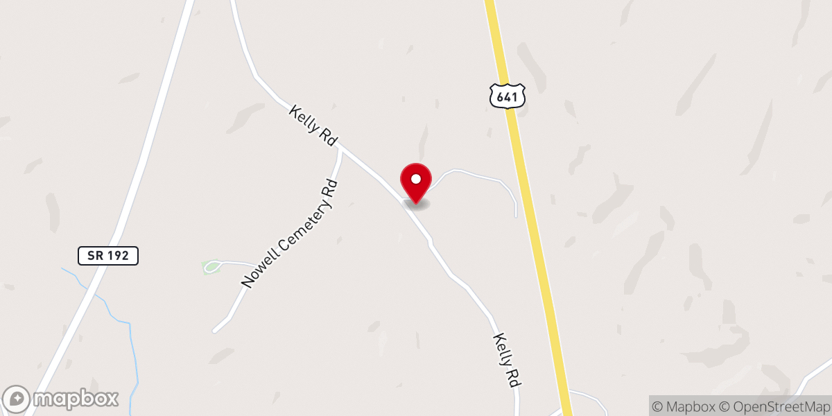 Map showing location of Fairview Baptist Church