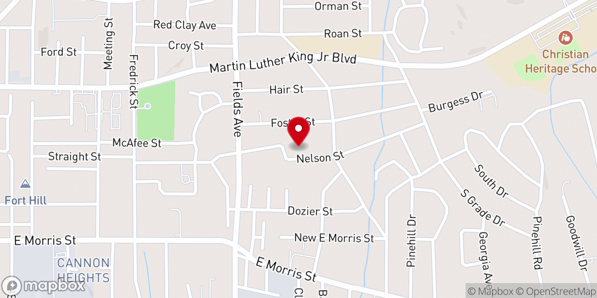 Map showing location of Dalton Grace Church of the Nazarene