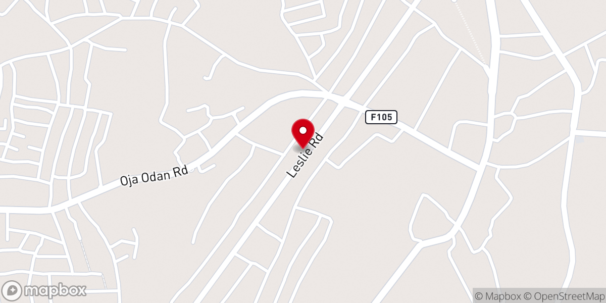 Map showing location of The Apostolic Church, Leslie Assembly