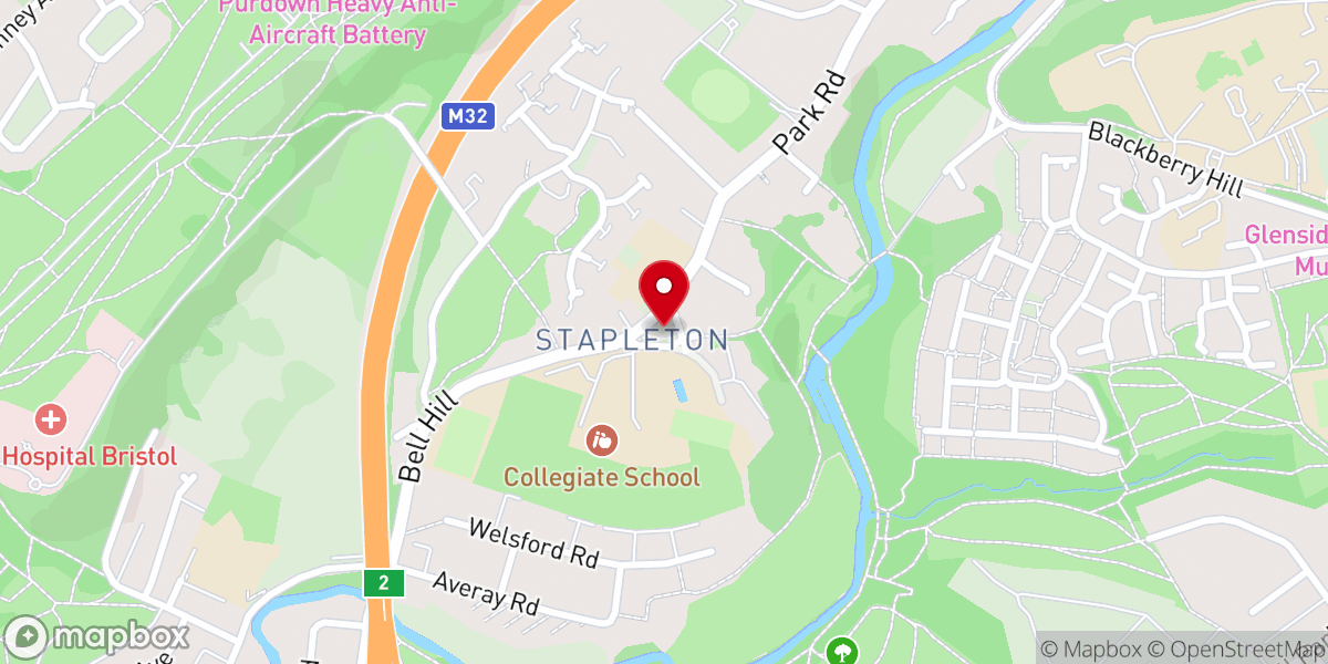 Map showing location of Holy Trinity Church