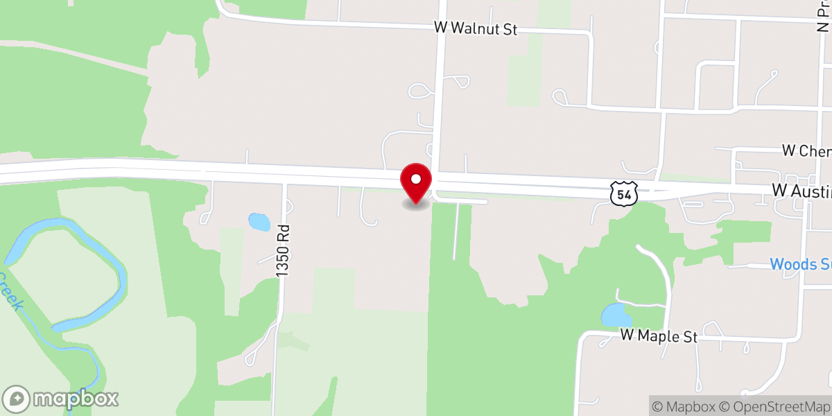 Map showing location of Church of Christ