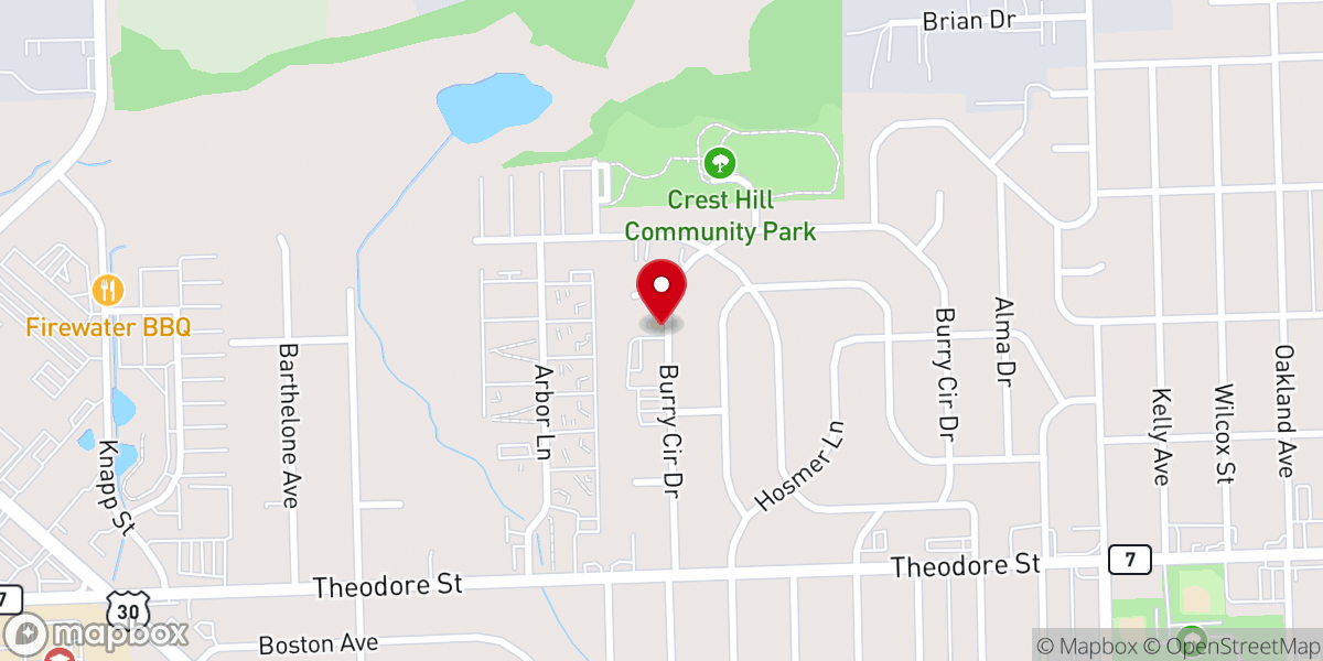 Map showing location of St Ambrose Church Rectory
